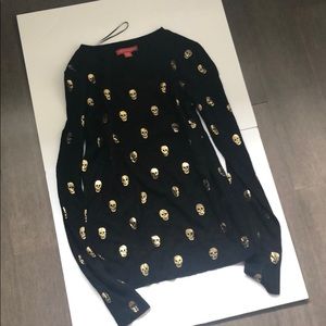 Saks Fifth Avenue Skull Light Knit Sweater